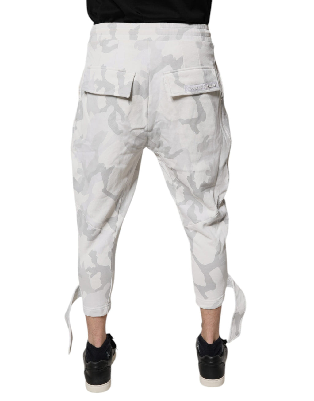 Dolce & Gabbana Weiße Camouflage Cargo-Jogger-Sweatpants Hose