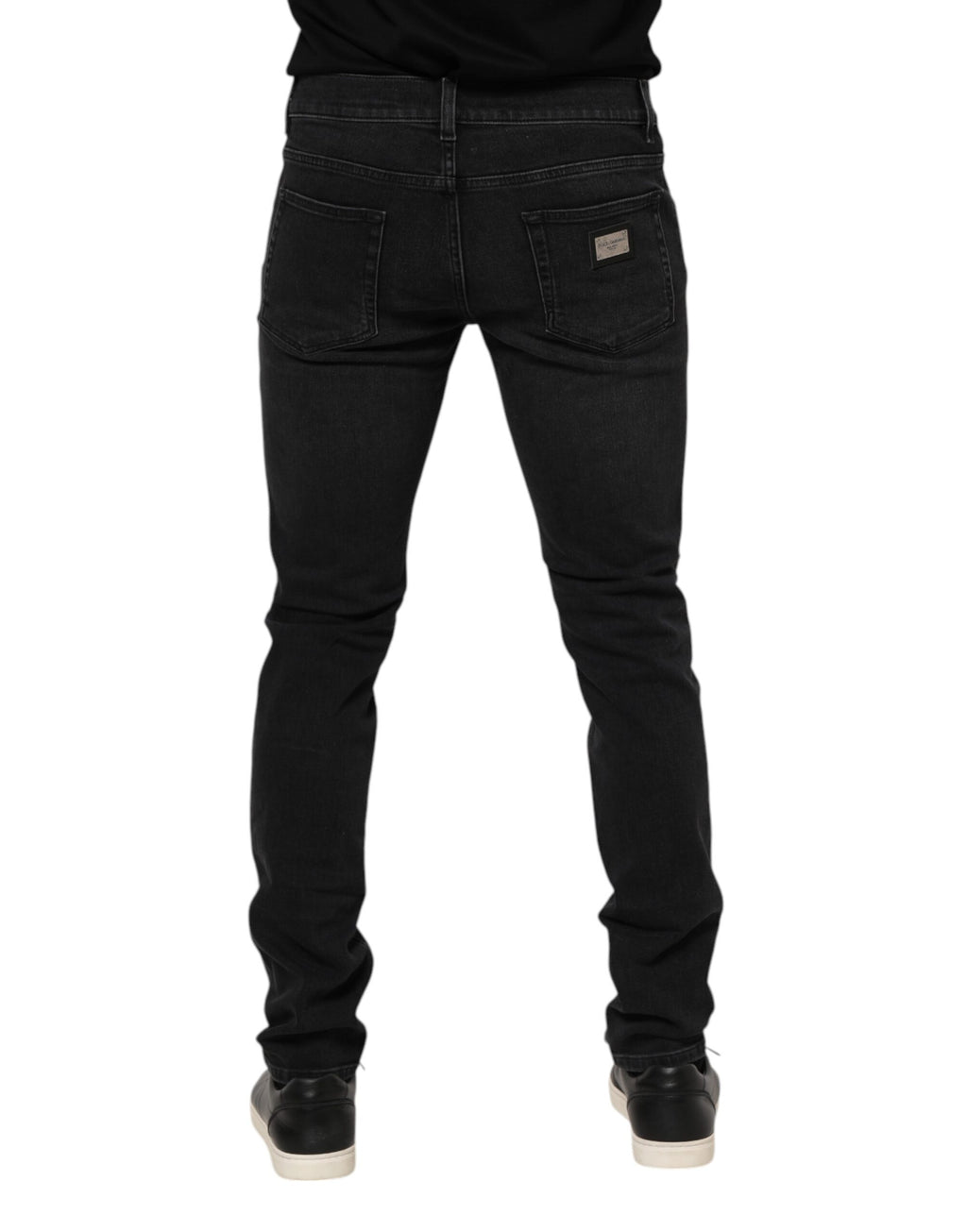 Dolce & Gabbana Schwarz Baumwolle Skinny Männer Denim Hosen Jeans
