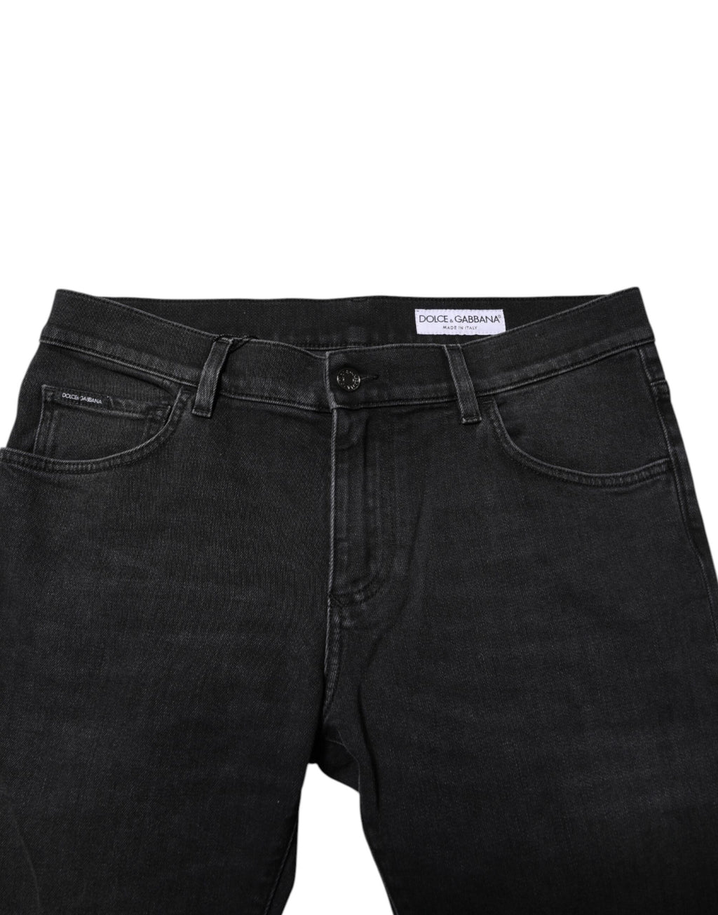 Dolce & Gabbana Schwarz Baumwolle Skinny Männer Denim Hosen Jeans