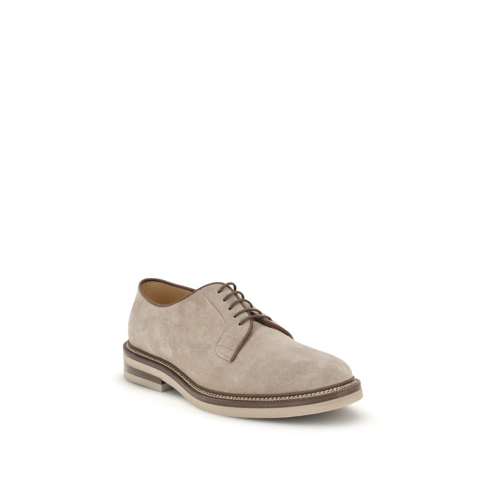 Brunello Cucinelli Wildleder Derby Schnürschuhe