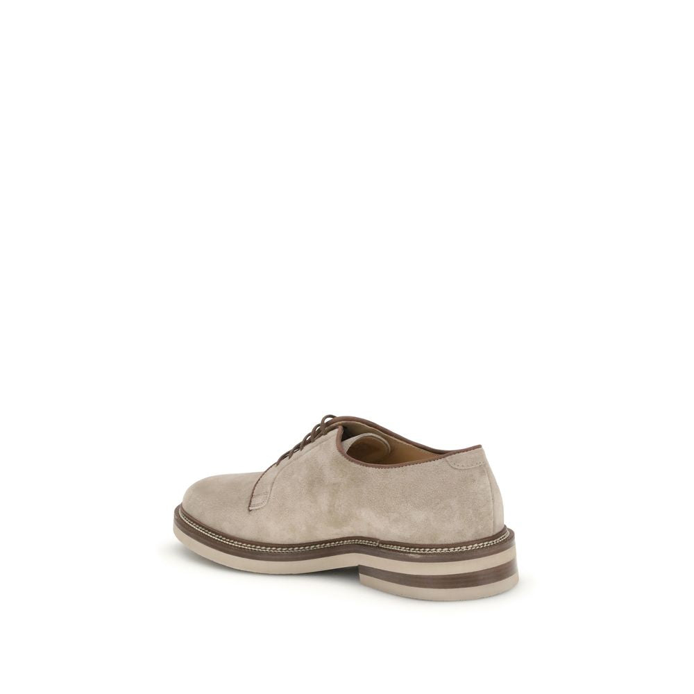 Brunello Cucinelli Wildleder Derby Schnürschuhe