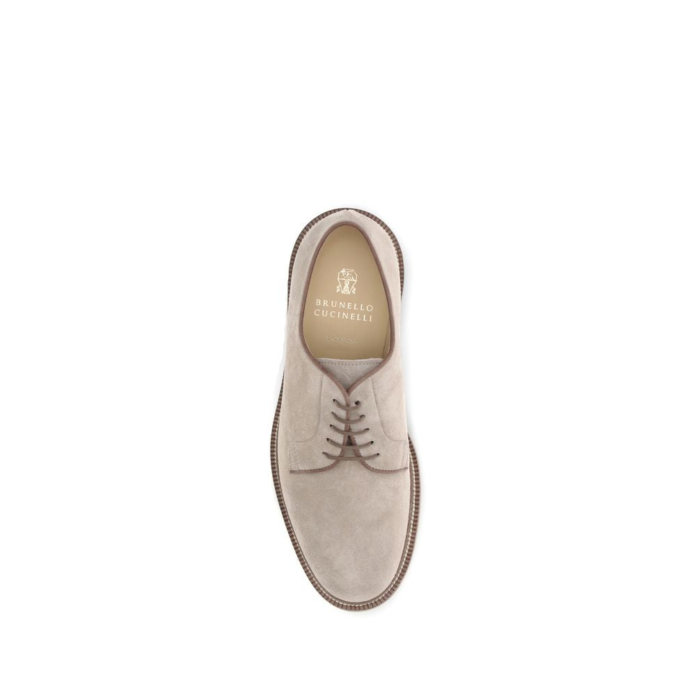 Brunello Cucinelli Wildleder Derby Schnürschuhe
