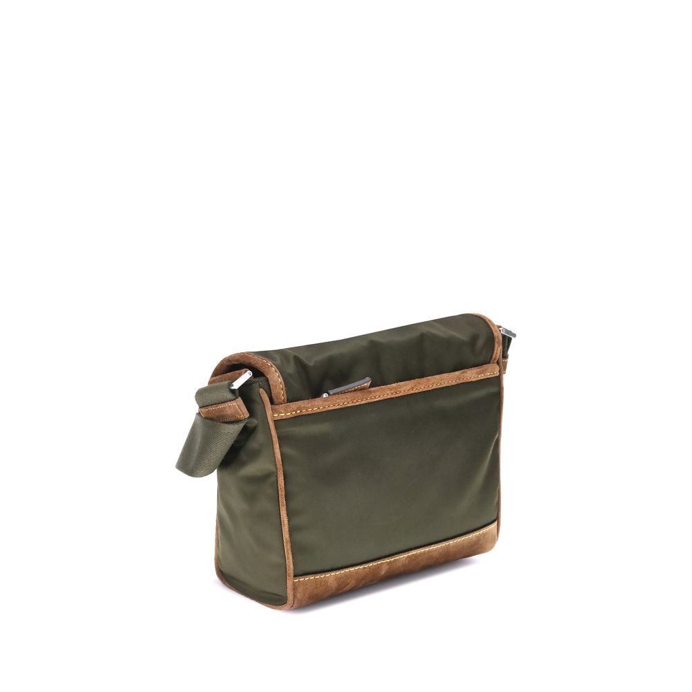 Prada Re-Nylon und Leder Medium Umhängetasche