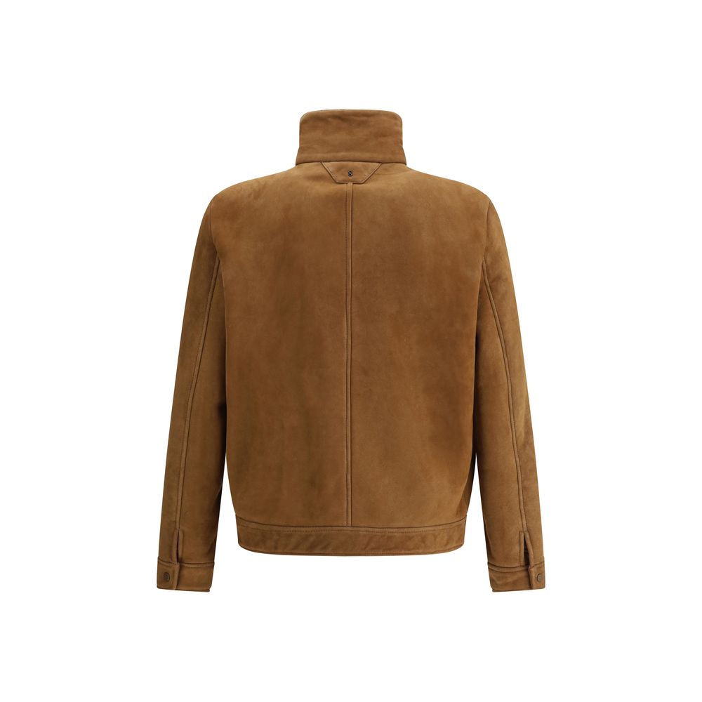 Salvatore Santoro Braune Leder-Blousonjacke