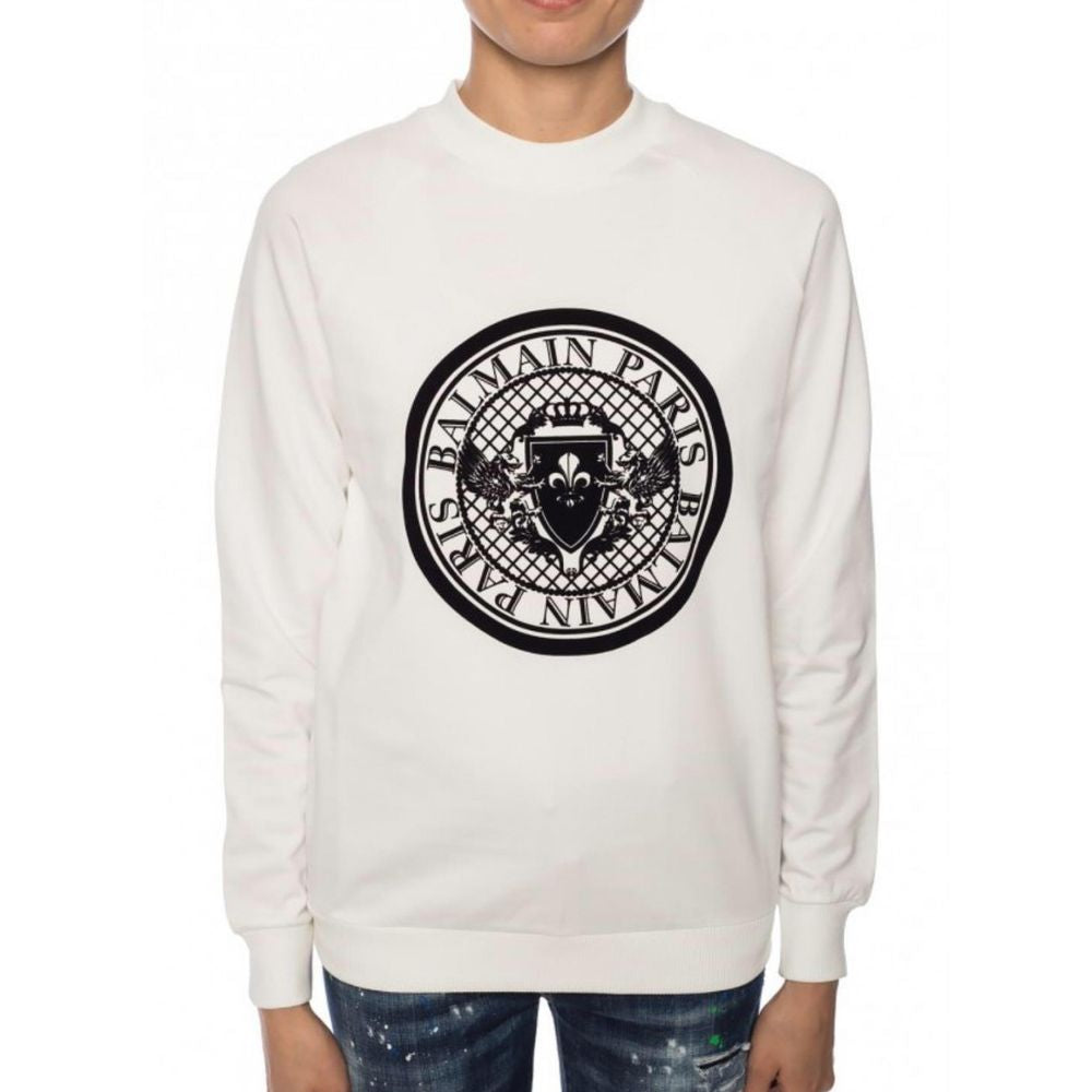 Balmain Weißes Baumwoll-Sweatshirt