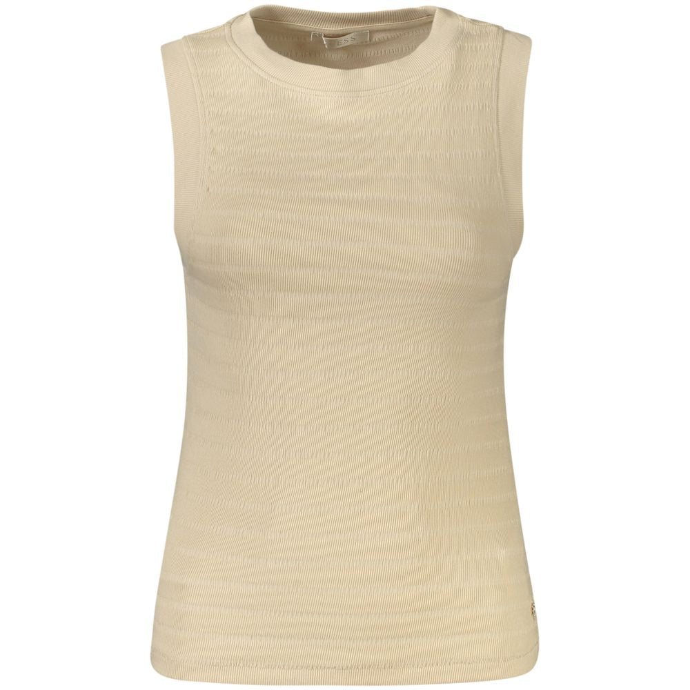 Guess Jeans Beigefarbenes Baumwoll-Tank-Top