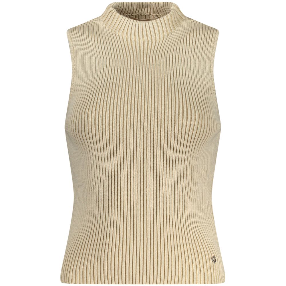 Guess Jeans Beigefarbenes Baumwoll-Tank-Top