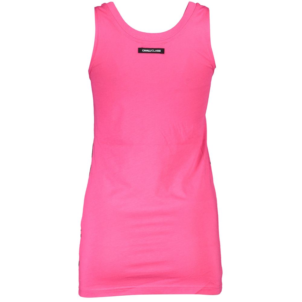 Cavalli Class Rosa Baumwoll-Tank-Top