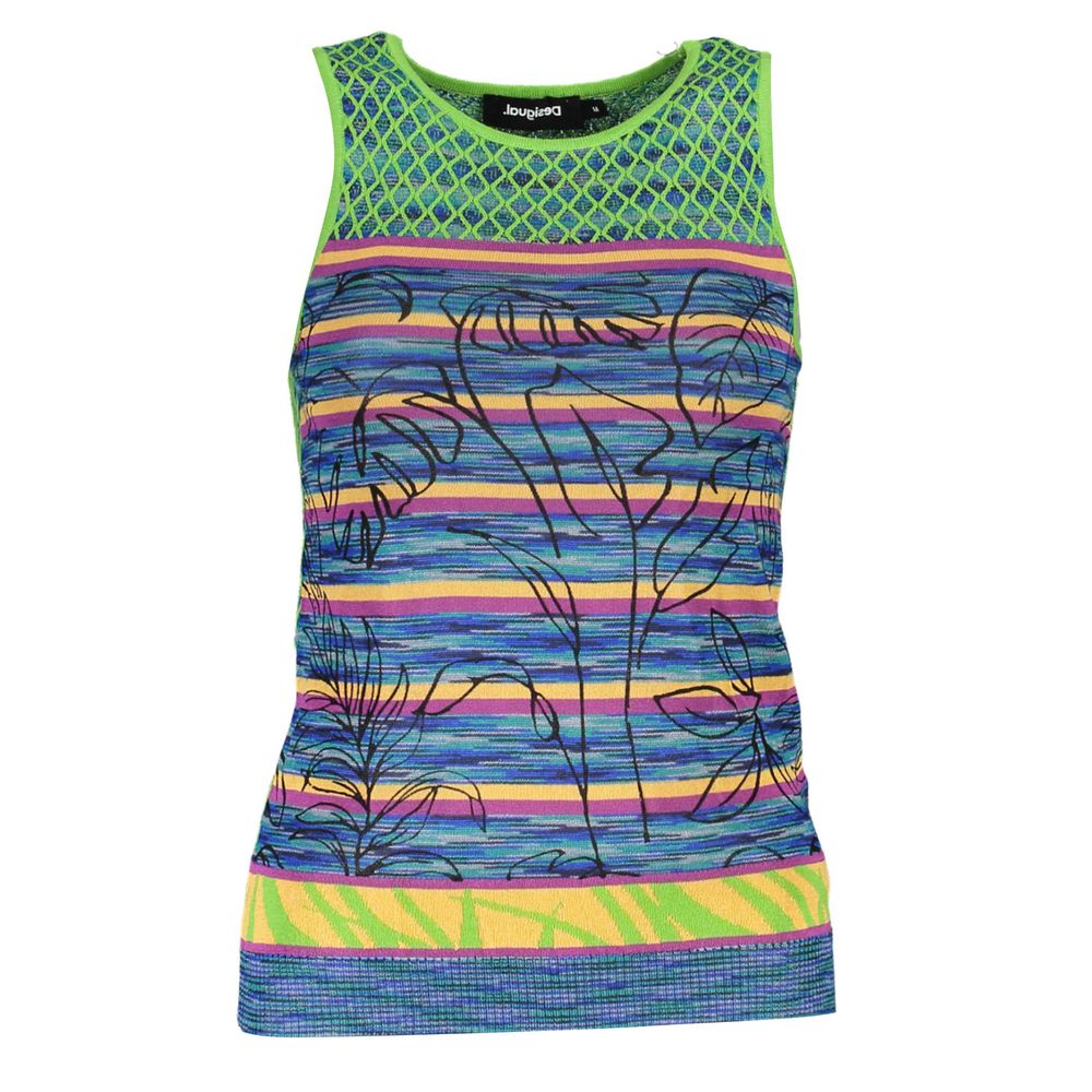 Desigual Grünes Baumwoll-Tank-Top