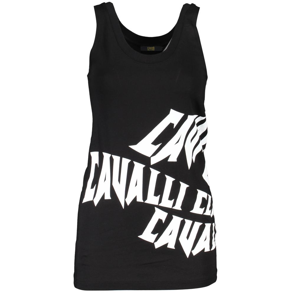 Cavalli Class Schwarzes Baumwoll-Tank-Top
