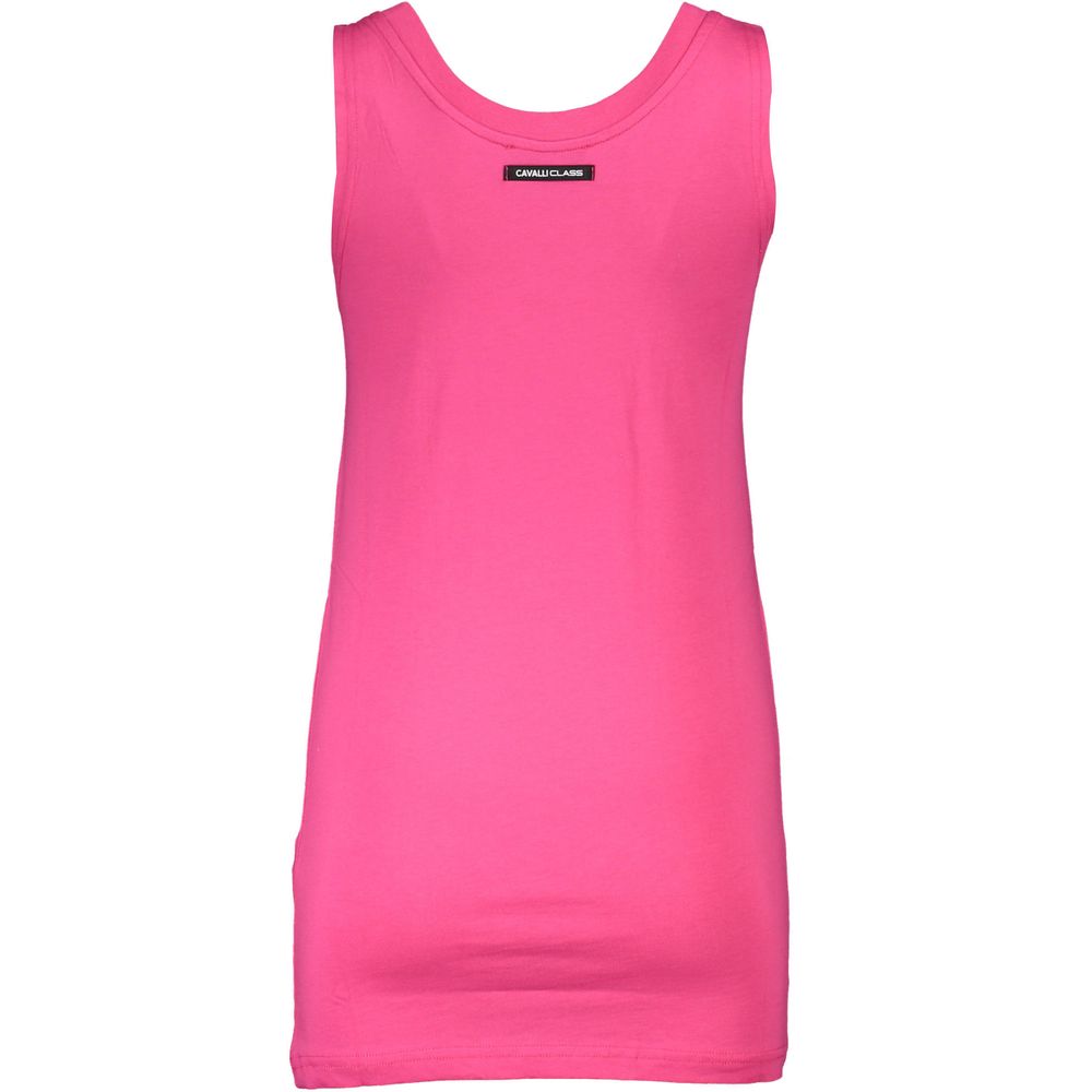 Cavalli Class Rosa Baumwoll-Tank-Top