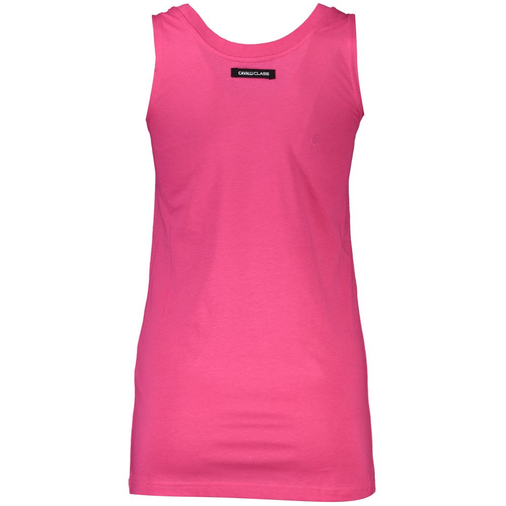 Cavalli Class Rosa Baumwoll-Tank-Top
