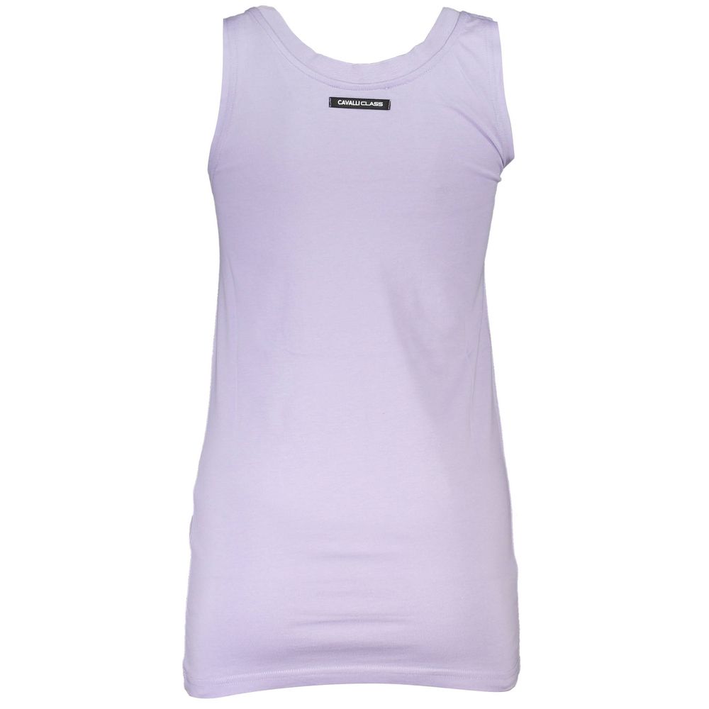 Cavalli Class Lila Baumwolle Tank Top
