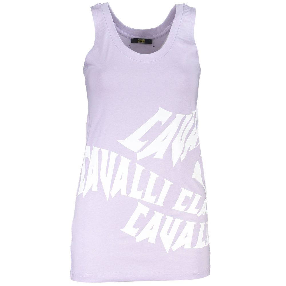 Cavalli Class Lila Baumwolle Tank Top