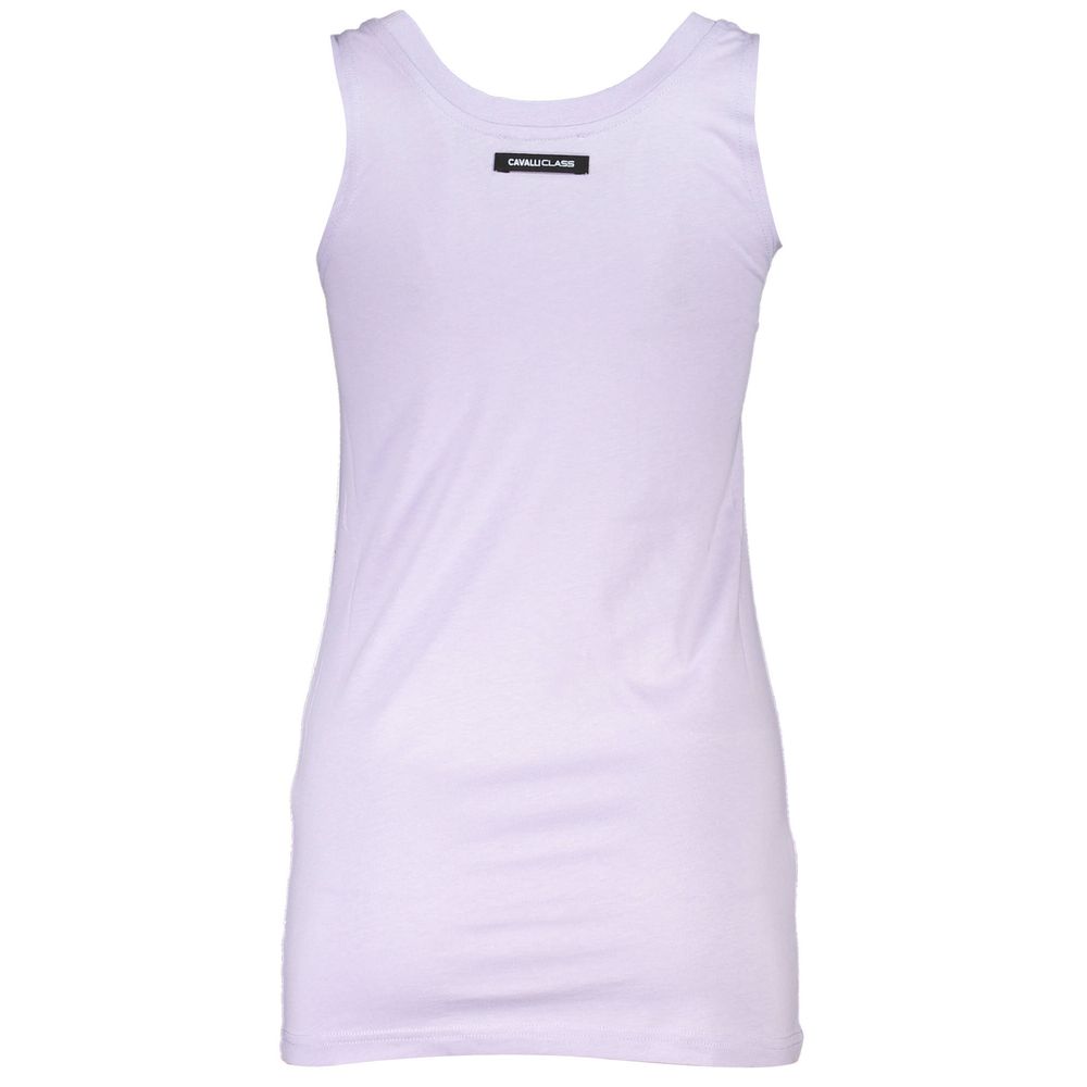 Cavalli Class Lila Baumwolle Tank Top