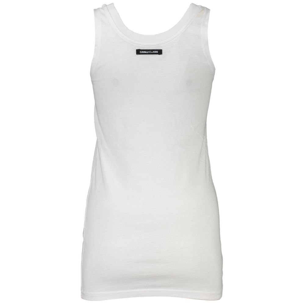 Cavalli Class Weißes Baumwoll-Tank-Top