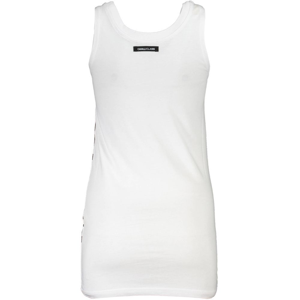Cavalli Class Weißes Baumwoll-Tank-Top