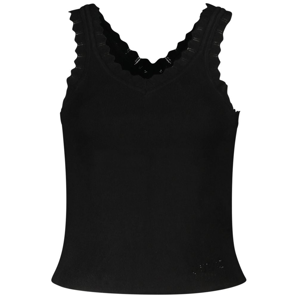 Guess Jeans Schwarzes Viskose-Tank-Top