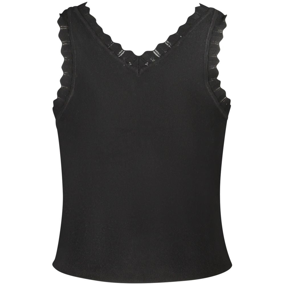 Guess Jeans Schwarzes Viskose-Tank-Top