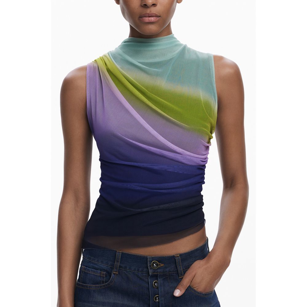Desigual Grünes Polyester-Tank-Top