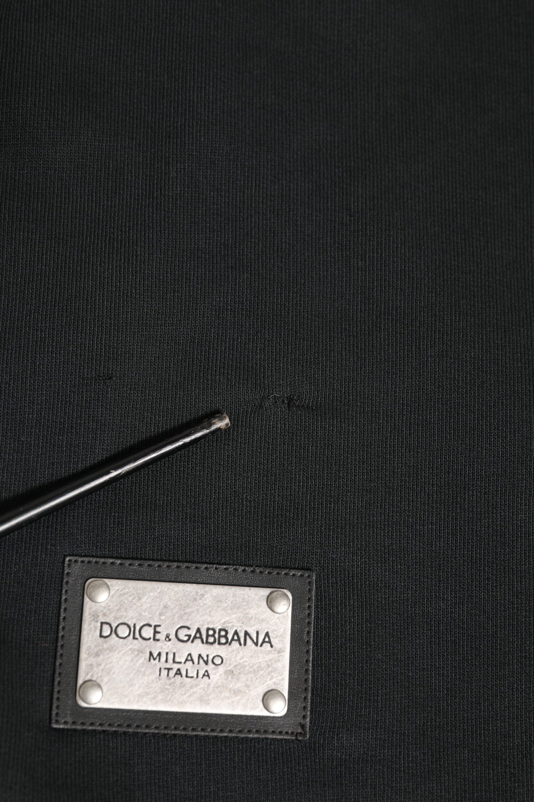 Dolce & Gabbana Schwarzes Logo Sweatshirt mit Kapuze für Männer Pullover mit Reißverschluss