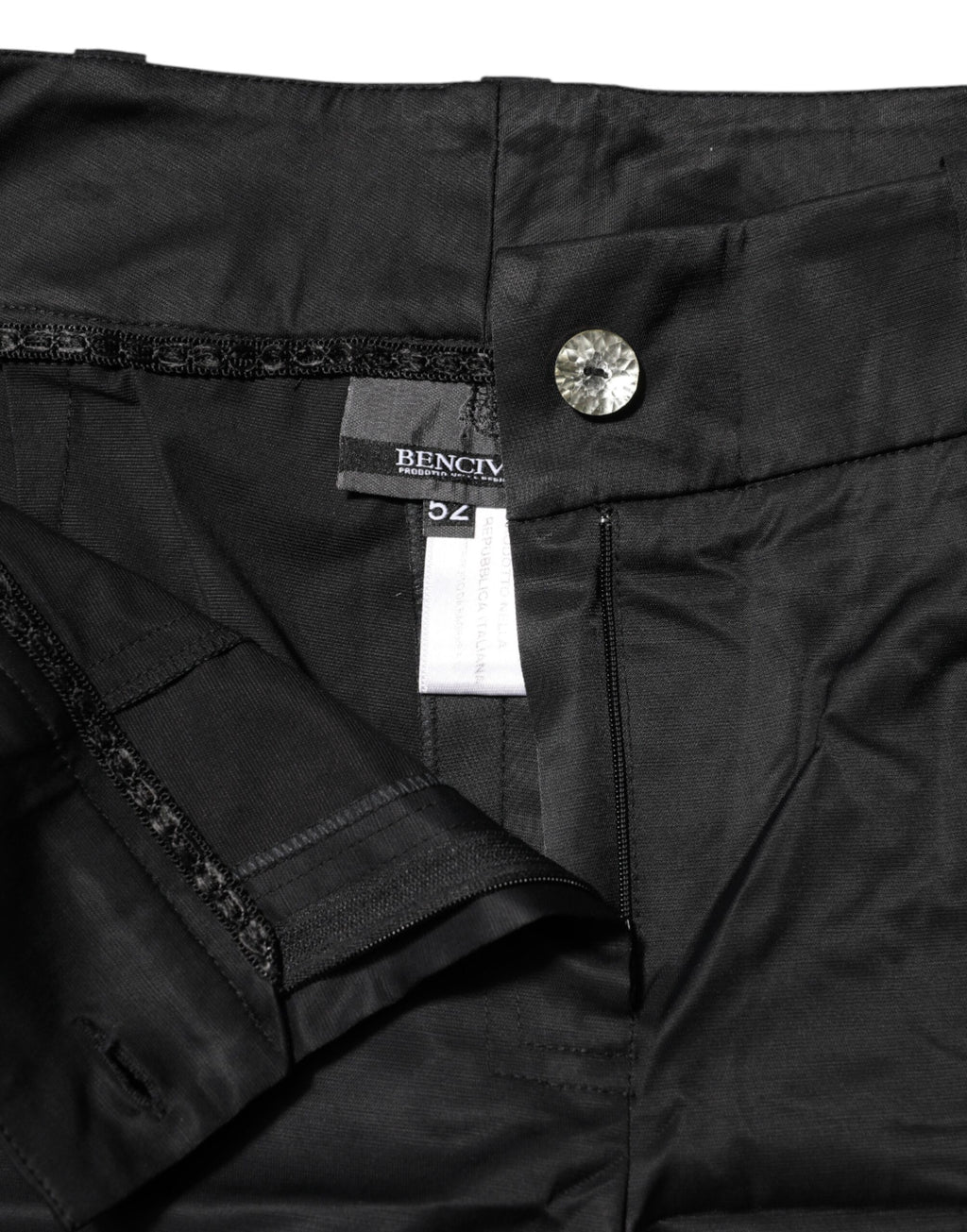 BENCIVENGA Schwarze Hose mit geradem Bein aus einer Baumwollmischung