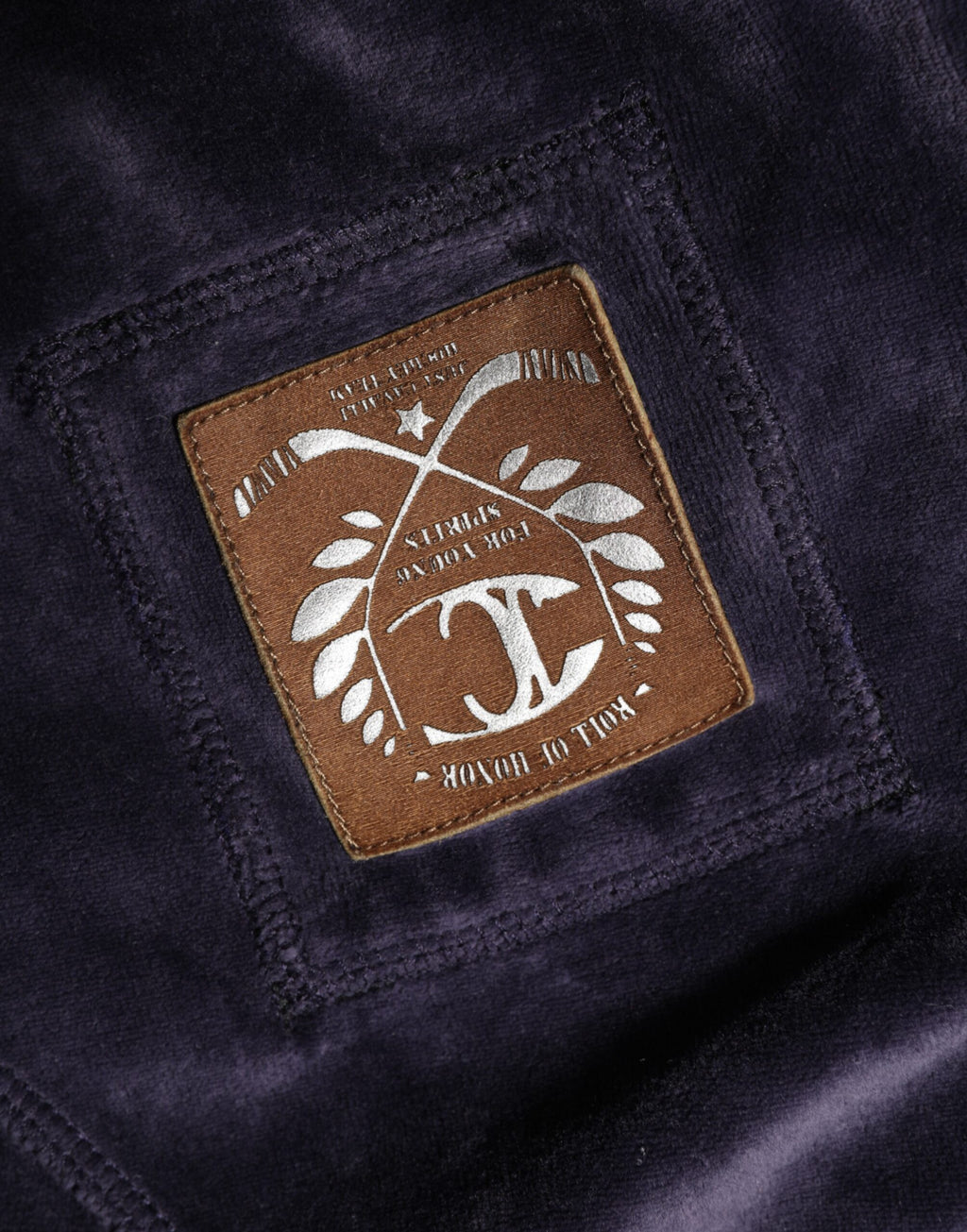 Cavalli Class Lila Baumwollmischung Samt Zip-Up Hoodie Sweatshirt Pullover