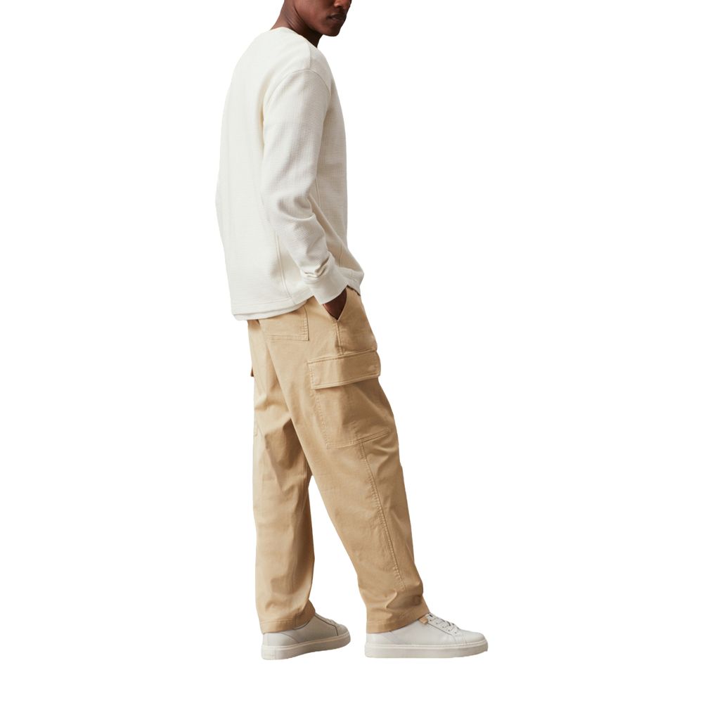 Calvin Klein Jeans Beige Hose aus recycelter Baumwolle
