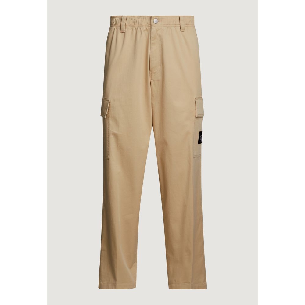 Calvin Klein Jeans Beige Hose aus recycelter Baumwolle