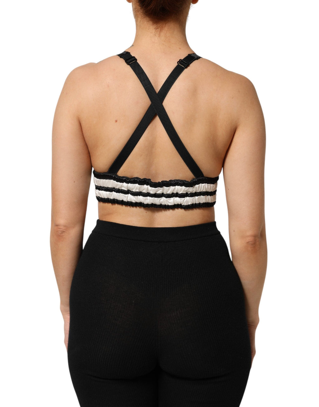 Dolce & Gabbana Rotes Satin Bralette Crop Top mit Blumenstickerei