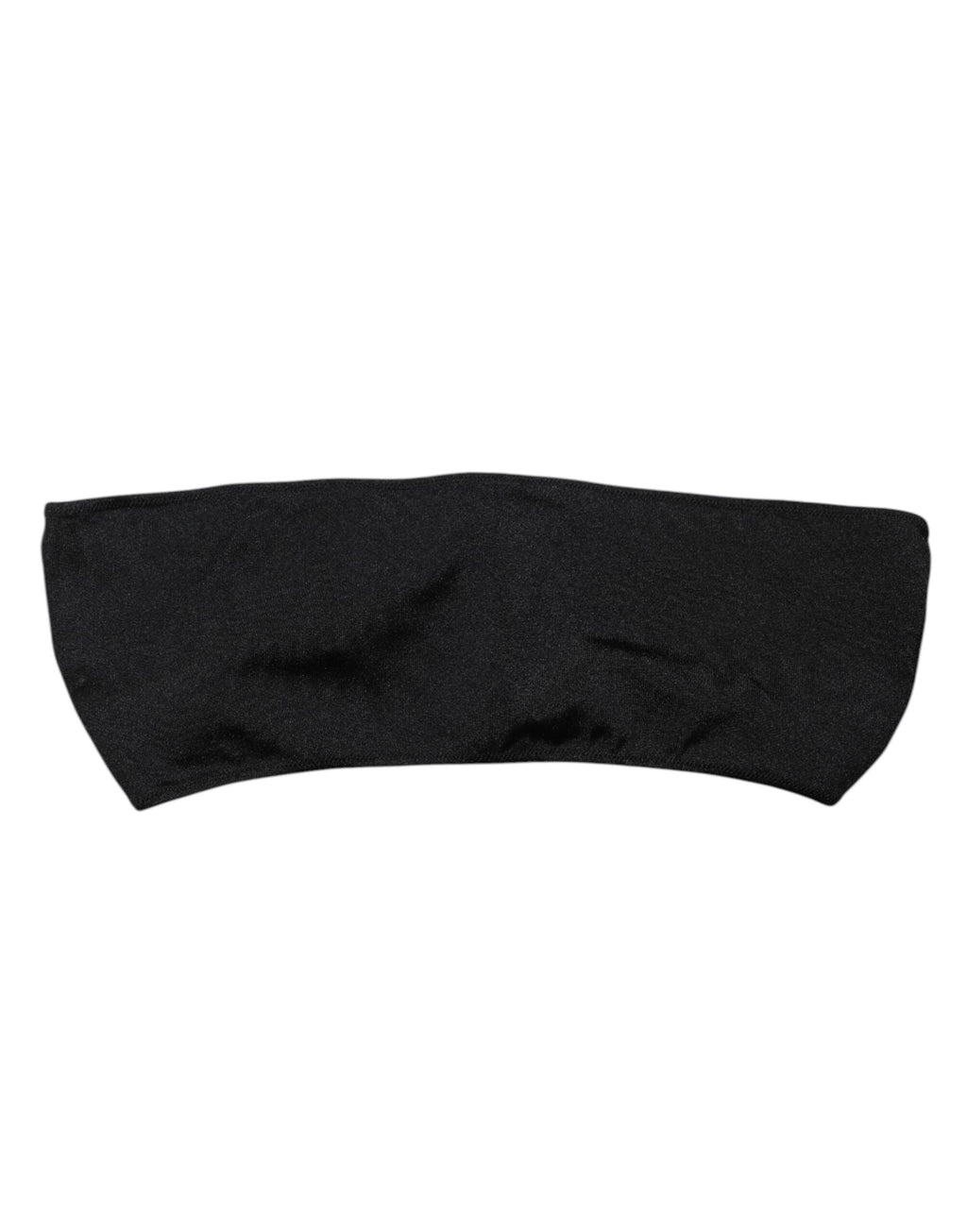 Dolce & Gabbana Schwarzes Nylon-Mischung Bandeau-Trägerlos-Top
