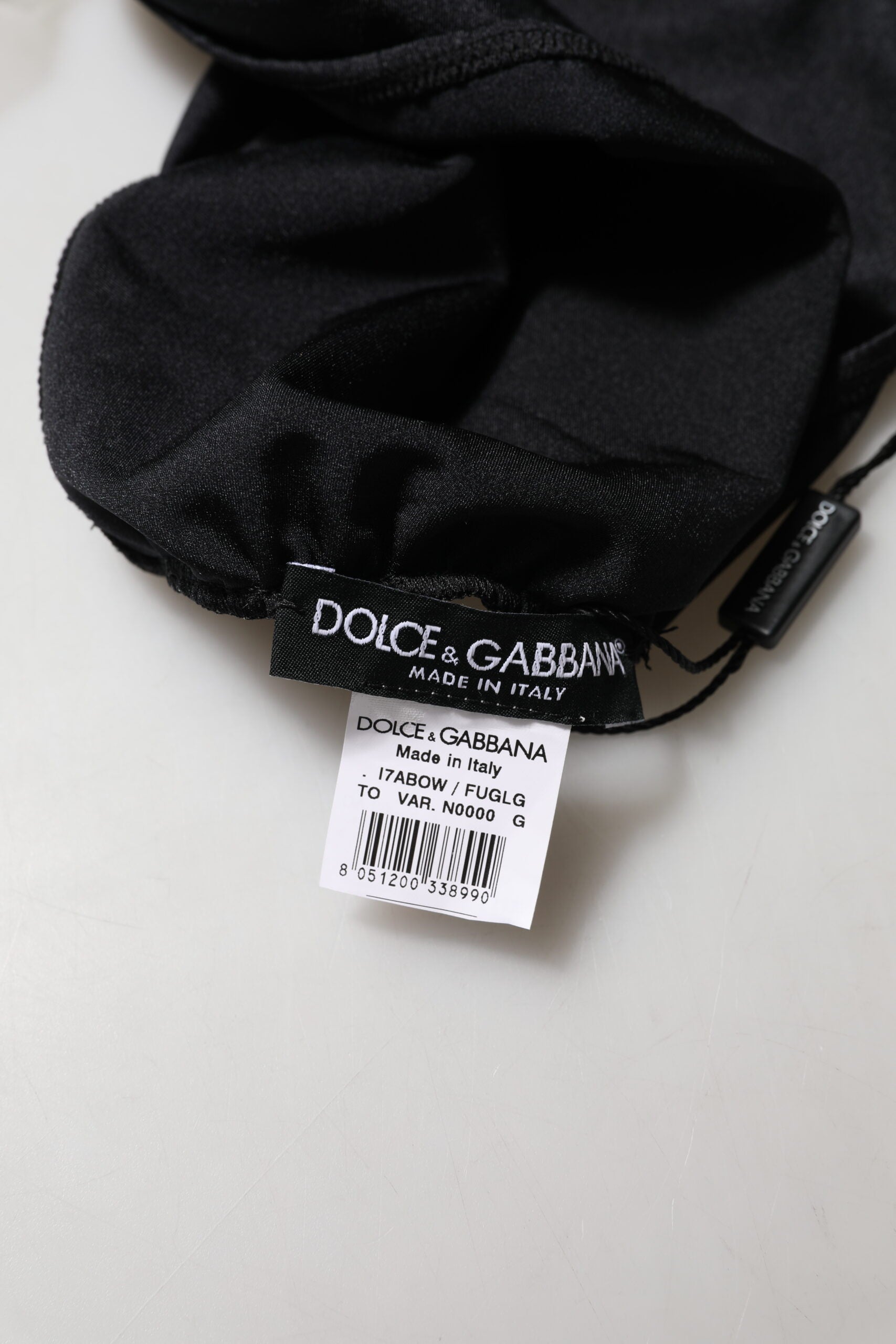 Dolce & Gabbana Schwarzes Nylon-Mischung Bandeau-Trägerlos-Top