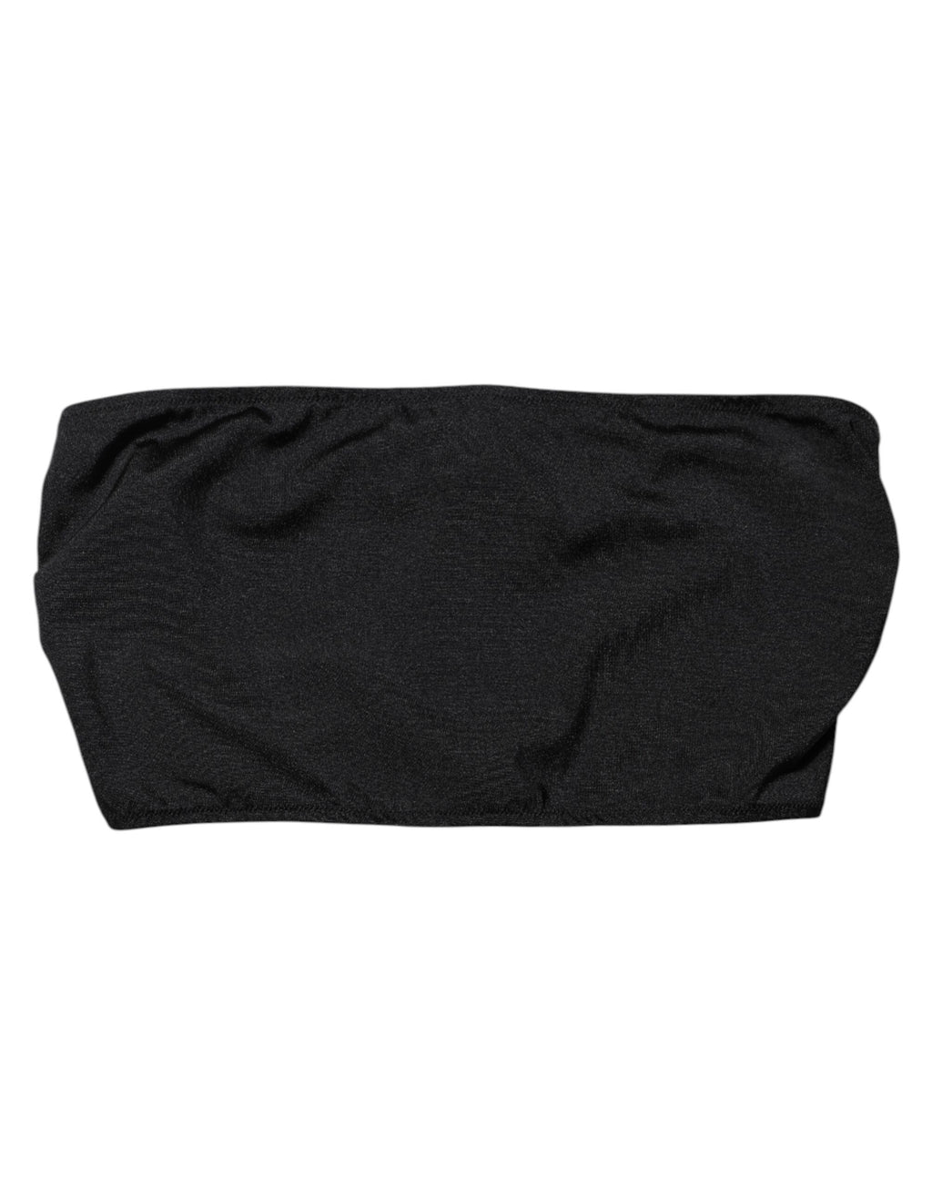 Dolce & Gabbana Schwarzes Nylon-Mischung Bandeau-Trägerlos-Top
