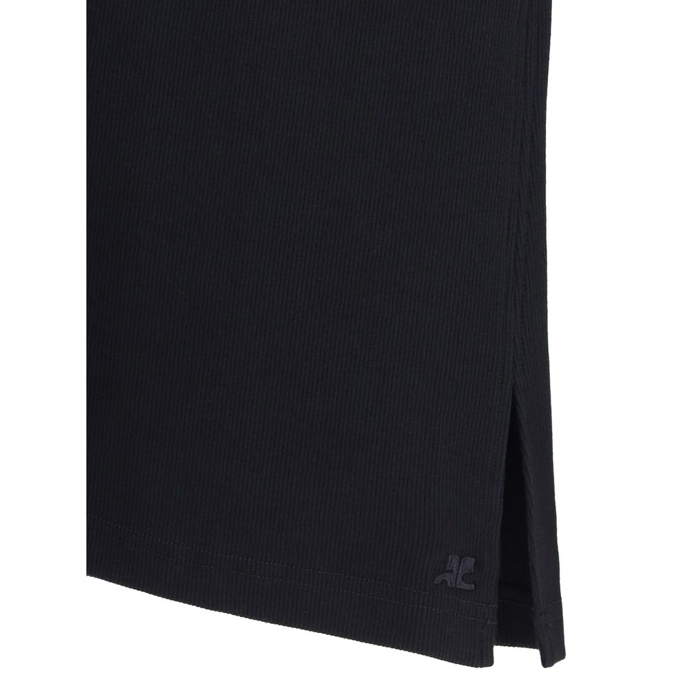 Courrèges Schwarzes Baumwoll-Oberteil