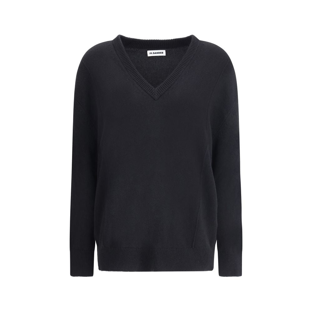Jil Sander Schwarzer Woll-Sweatshirt