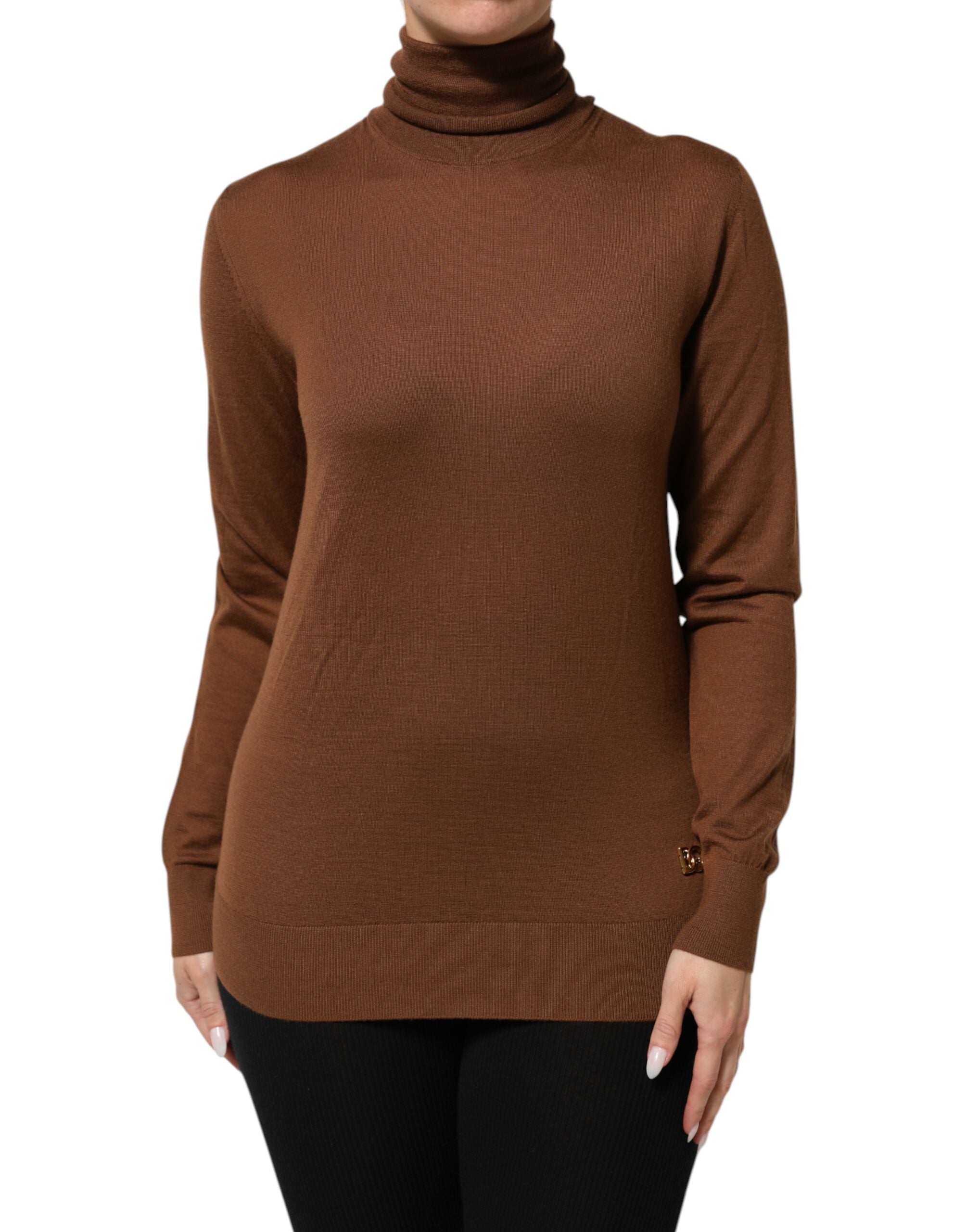 Dolce & Gabbana Brauner Rollkragenpullover aus Kaschmir