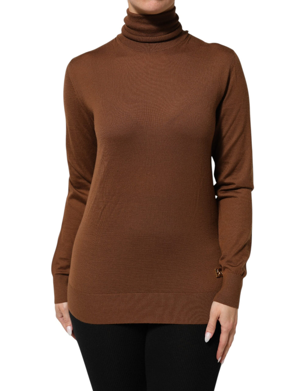 Dolce & Gabbana Brauner Rollkragenpullover aus Kaschmir
