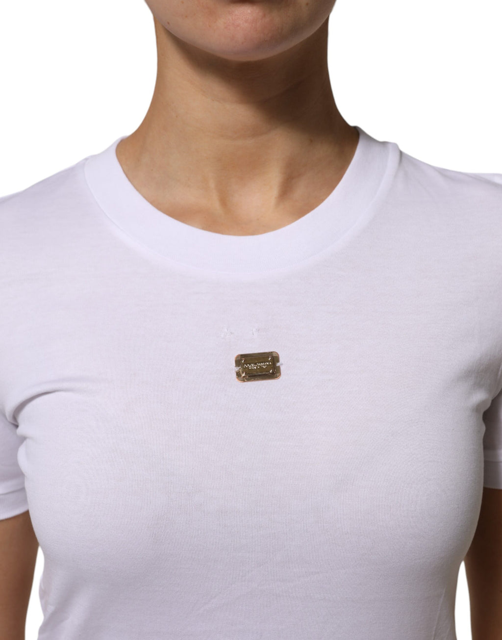 Dolce & Gabbana T-Shirt Weiß Baumwolle Rundhalsausschnitt Kurze Ärmel I