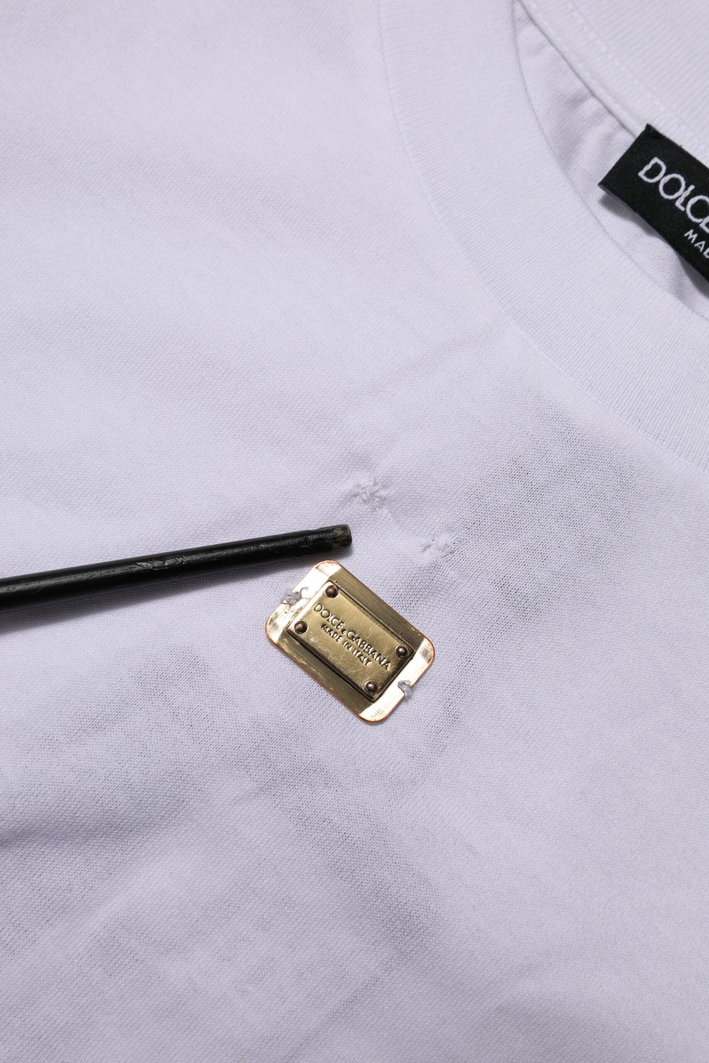 Dolce & Gabbana T-Shirt Weiß Baumwolle Rundhalsausschnitt Kurze Ärmel I