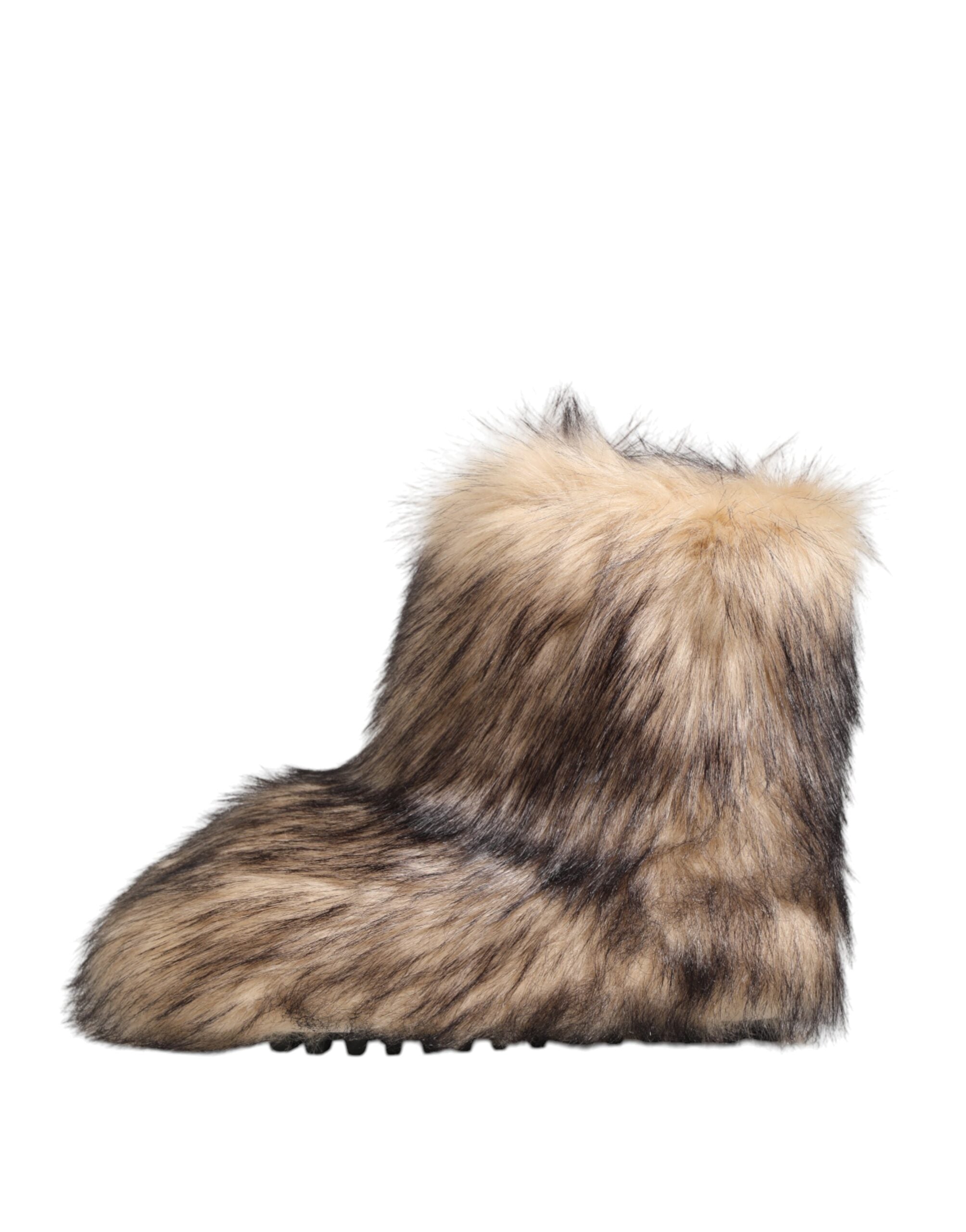 Dolce & Gabbana Braun Faux Skim Pelz Männer kurze Stiefel Schuhe