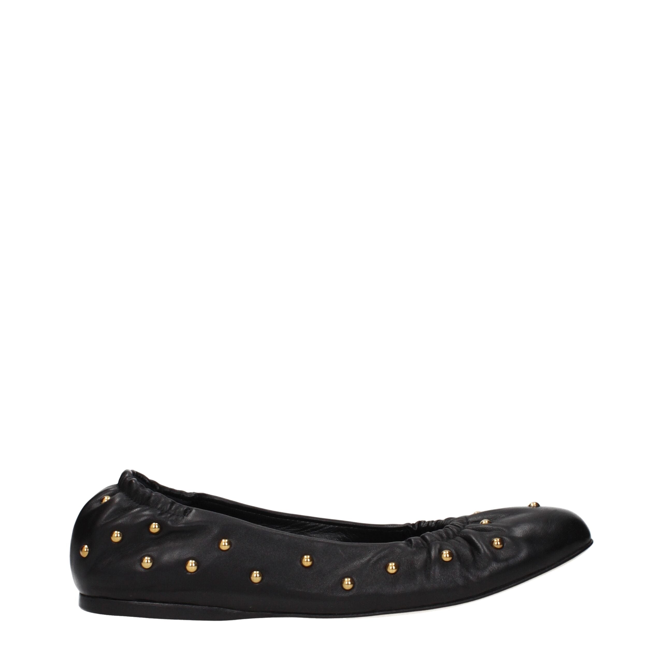 Chloé Schwarze Leder-Ballett-Flats