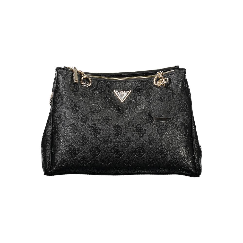 Guess Jeans Schwarze Polyethylen-Handtasche