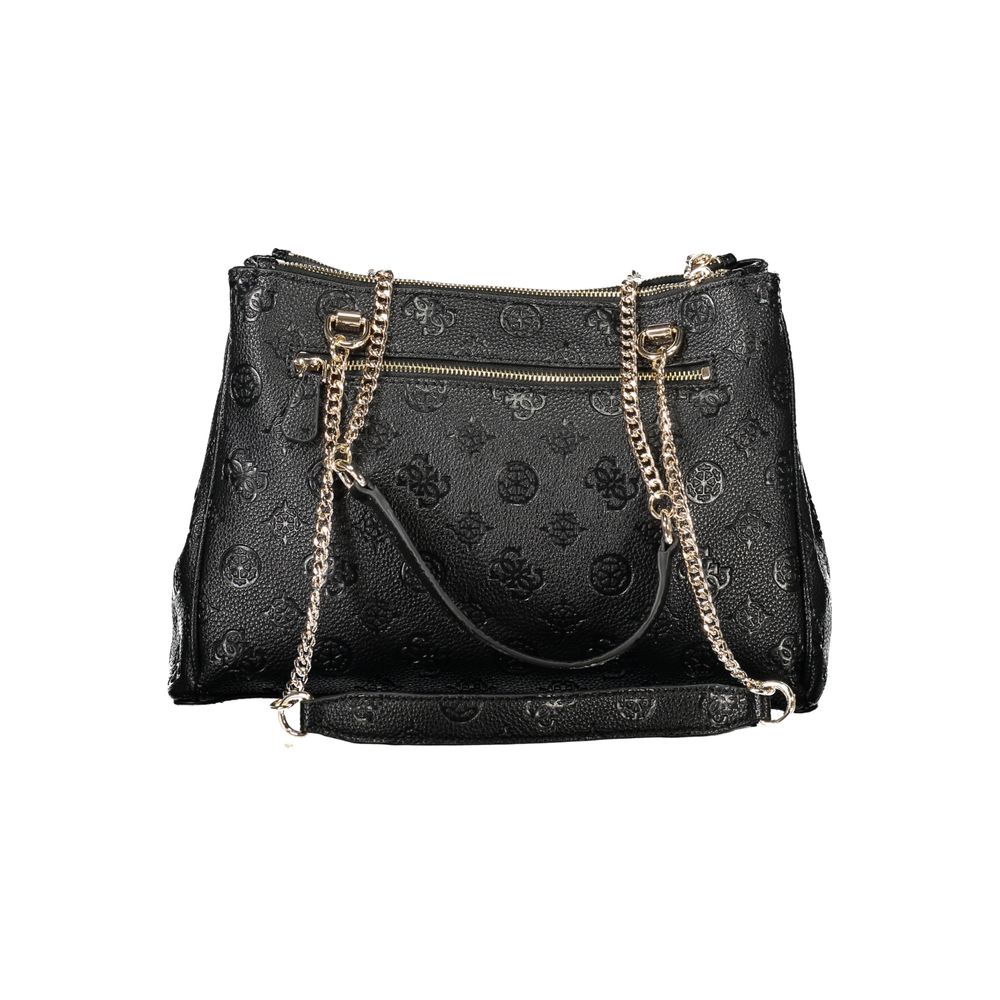 Guess Jeans Schwarze Polyethylen-Handtasche