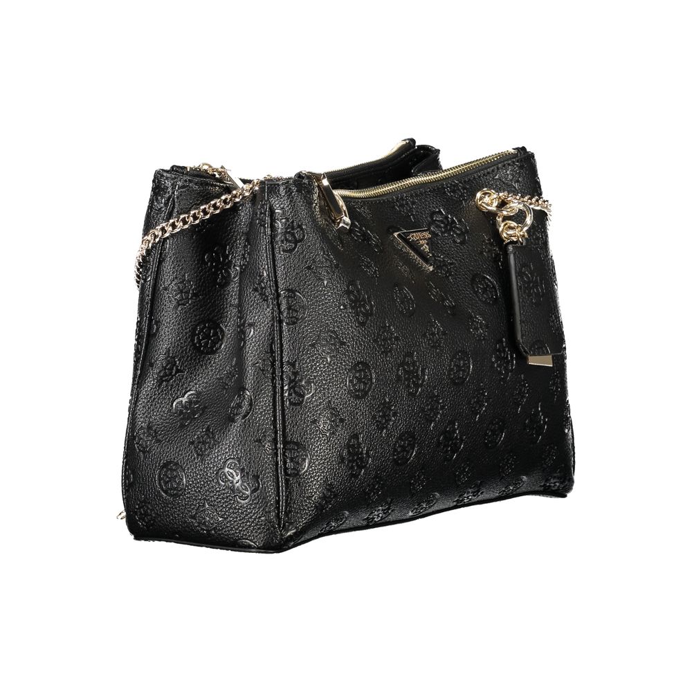 Guess Jeans Schwarze Polyethylen-Handtasche