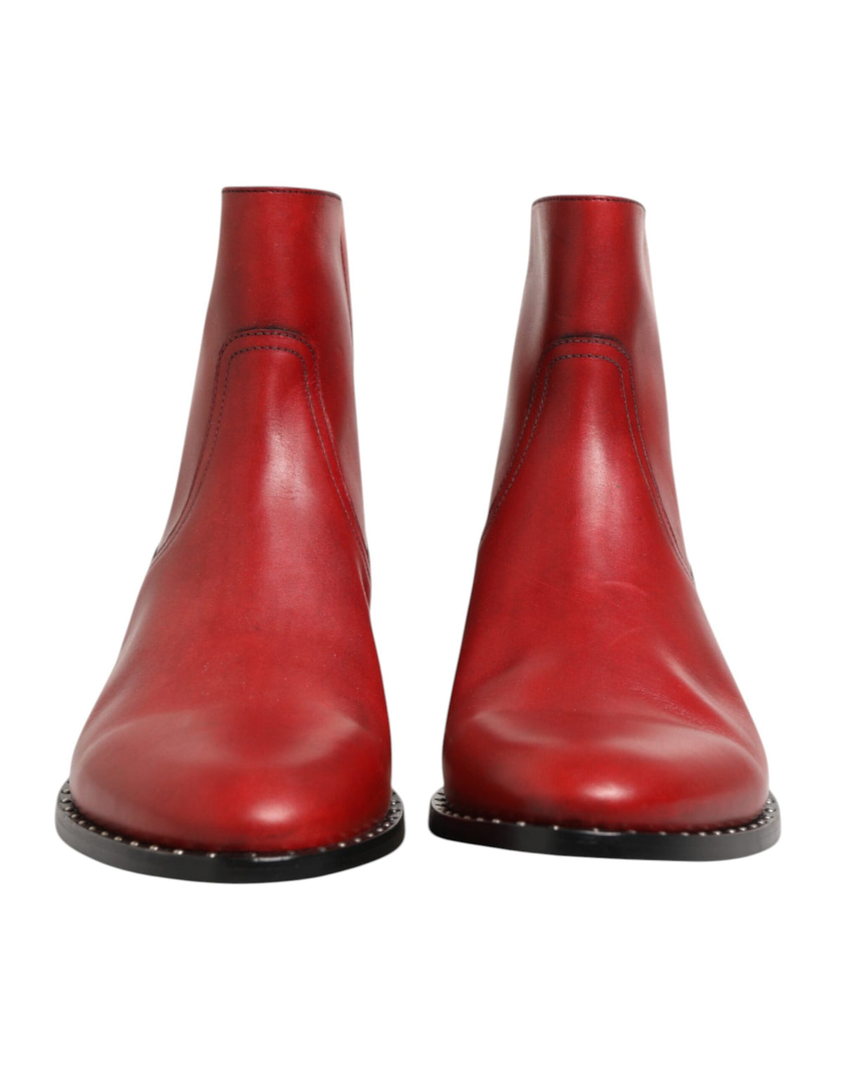 Dolce & Gabbana Rode Studs Chelsea Korte Enkellaarzen Schoenen