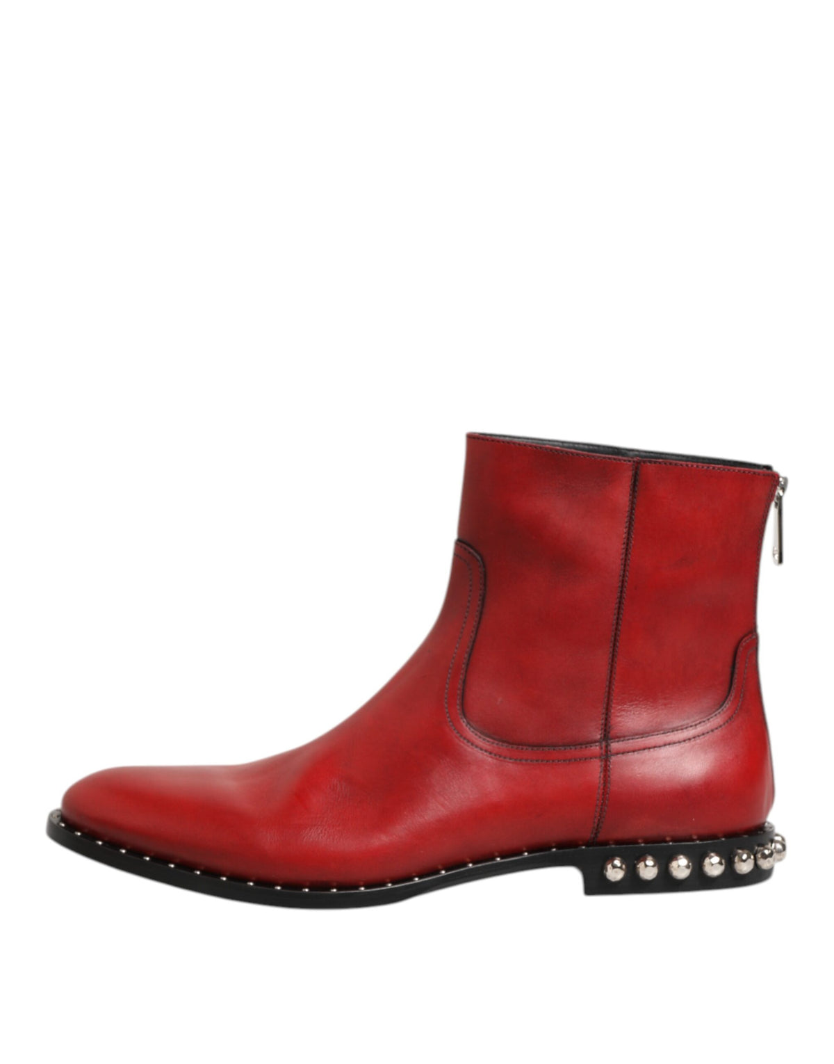 Dolce & Gabbana Rode Studs Chelsea Korte Enkellaarzen Schoenen