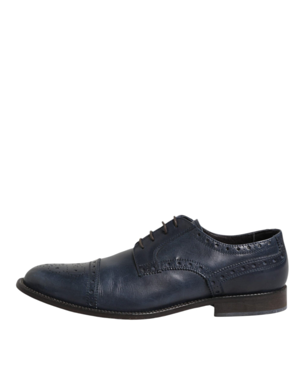 Daniele Alessandrini Blaue Leder Wingtip Schnürschuhe Formal Derby Schuhe