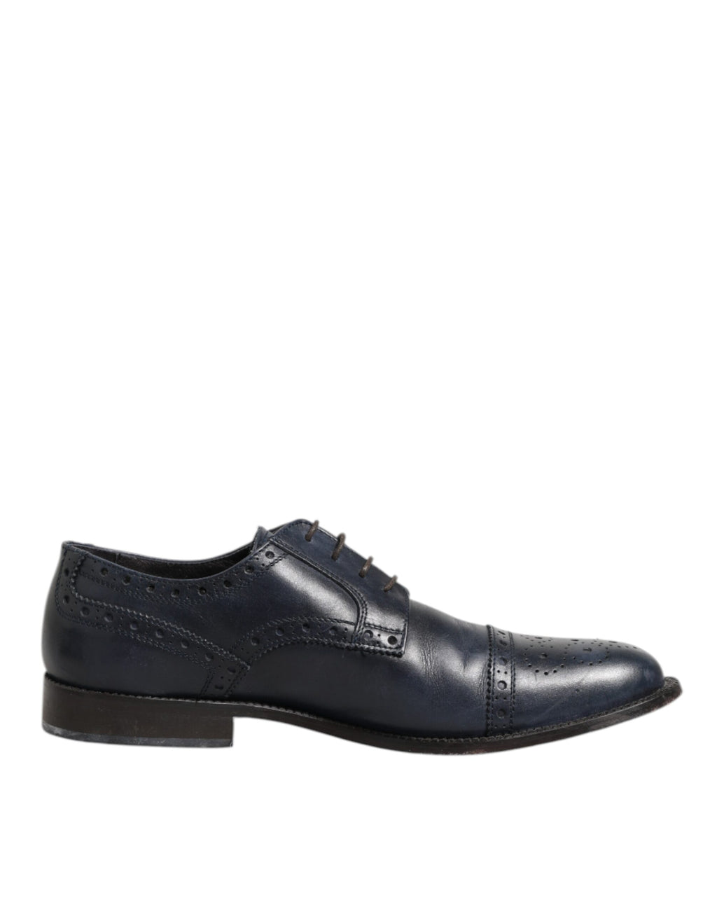 Daniele Alessandrini Blaue Leder Wingtip Schnürschuhe Formal Derby Schuhe