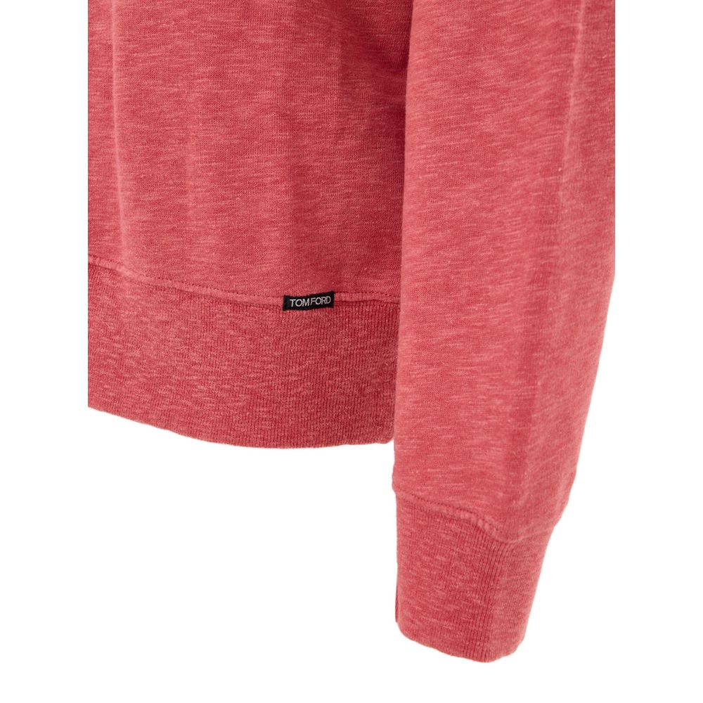 Tom Ford Roter Baumwoll-Kapuzenpulli