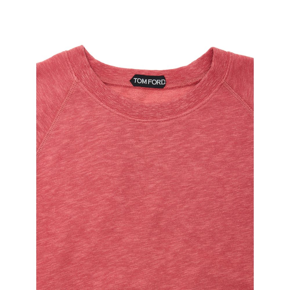Tom Ford Roter Baumwoll-Kapuzenpulli